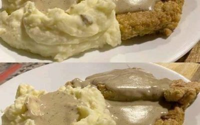 Chicken breast steak with mashed potatoes and gravy!!