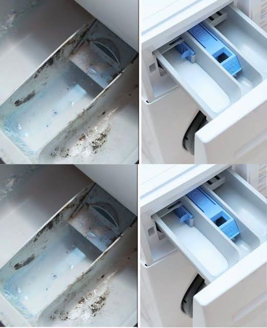 A great way to clean your washing machine drawer: like new and mold-free. Best regards.