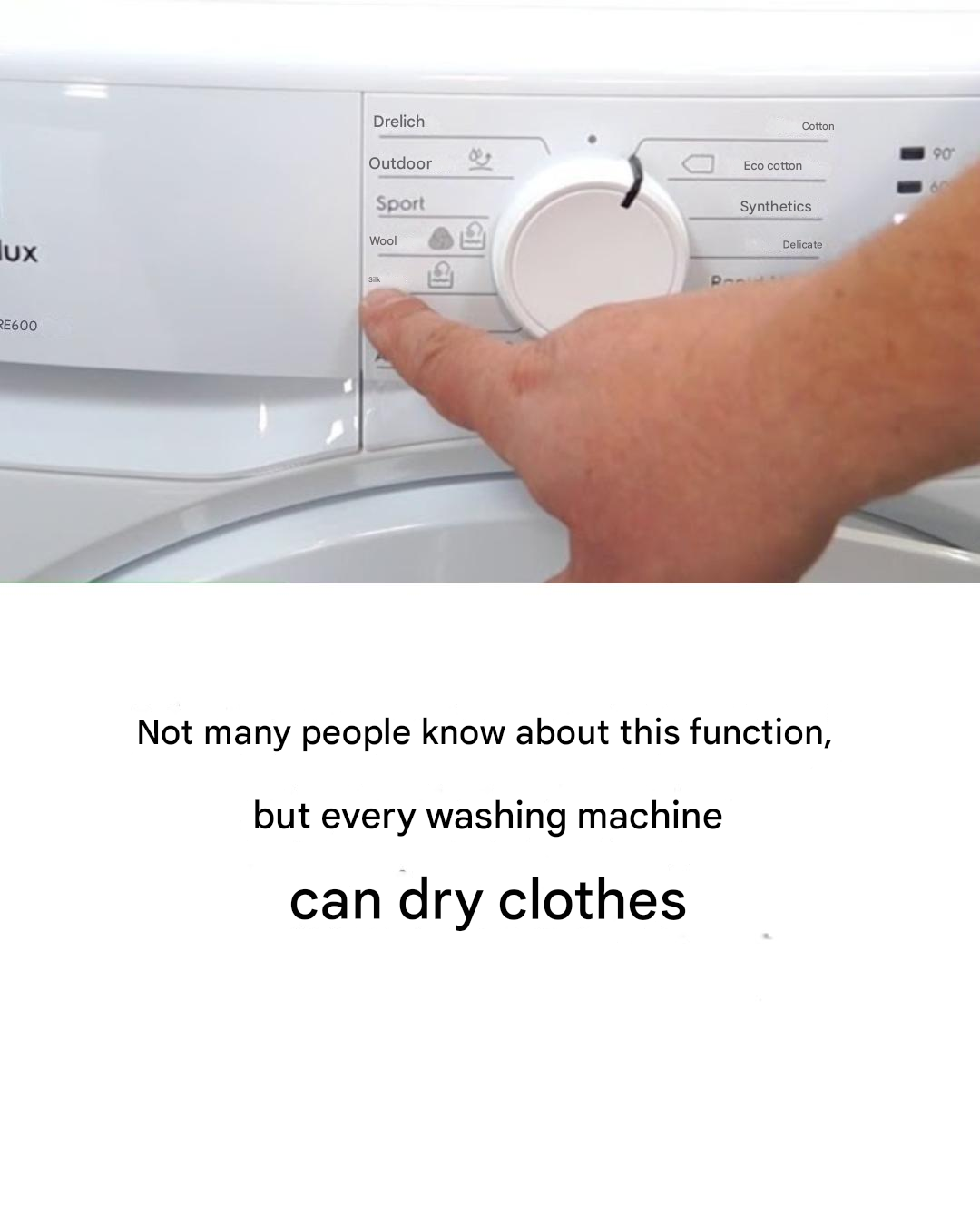 10 out of 10 washing machines can dry, but only a few people know about this function