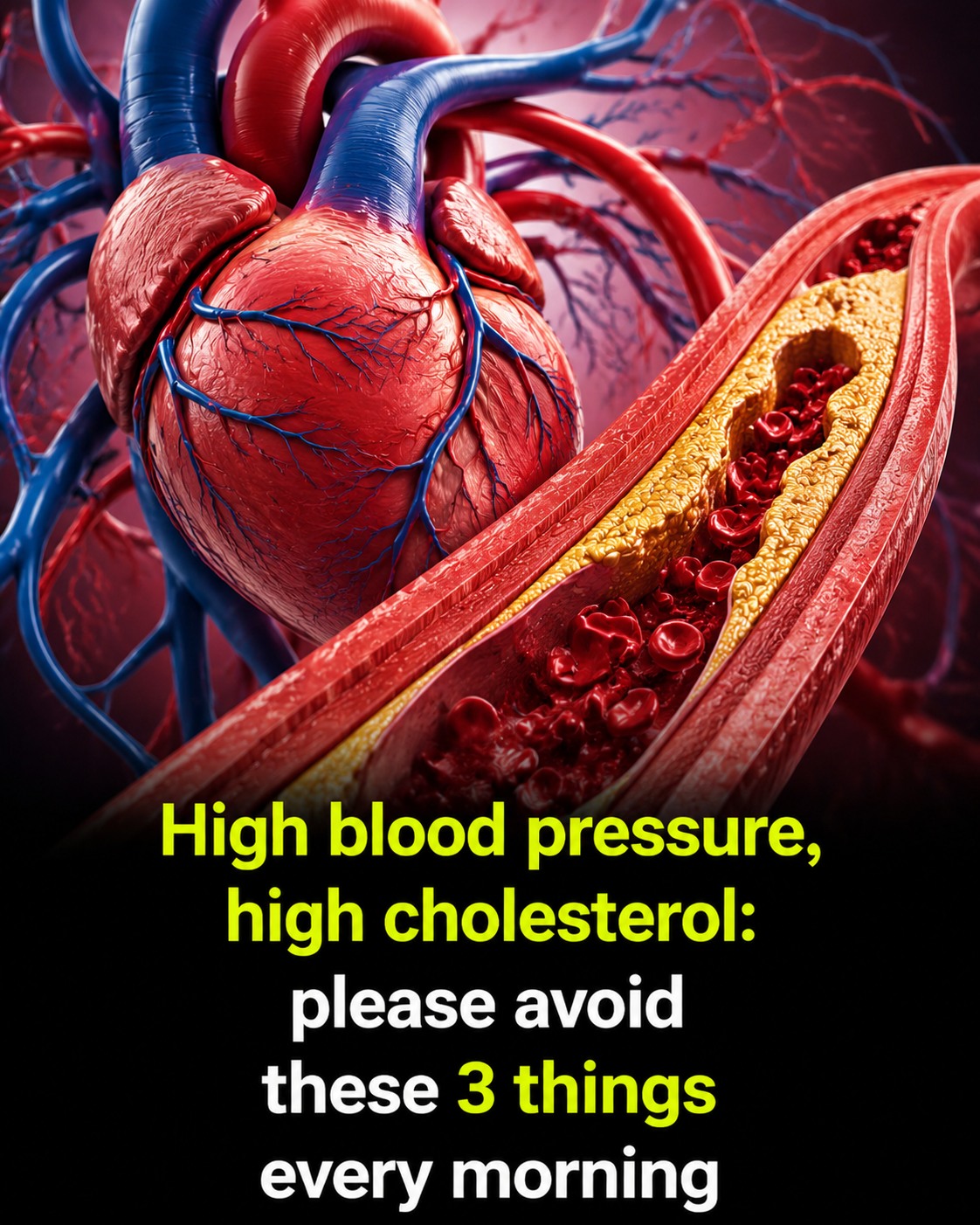 High blo:od pressure, high cholesterol: please avoid these 3 things every morning